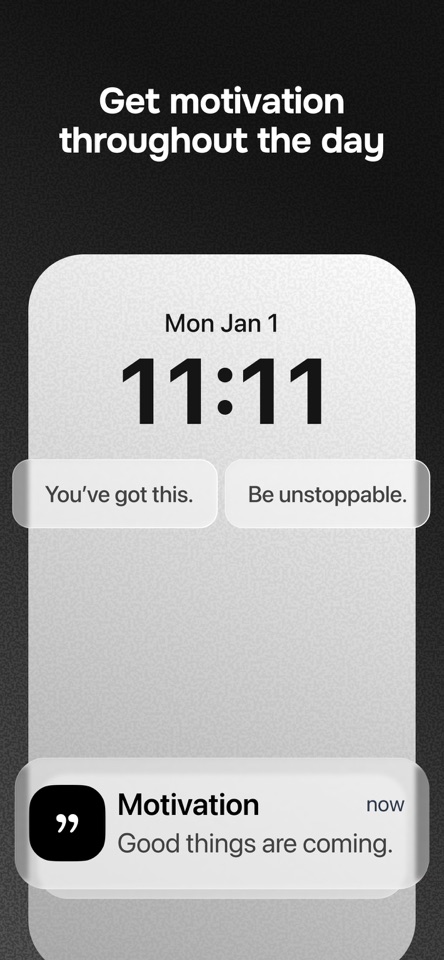 Motivation app screenshot